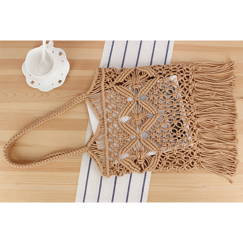 Hand-knotted Macrame Tote Bag Skanto