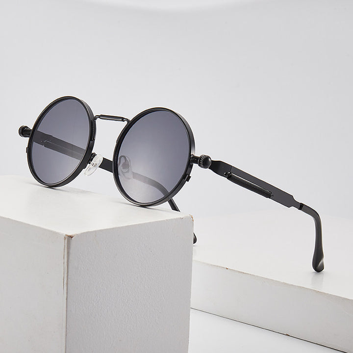 Dame elegant rund metallbrille Skanto