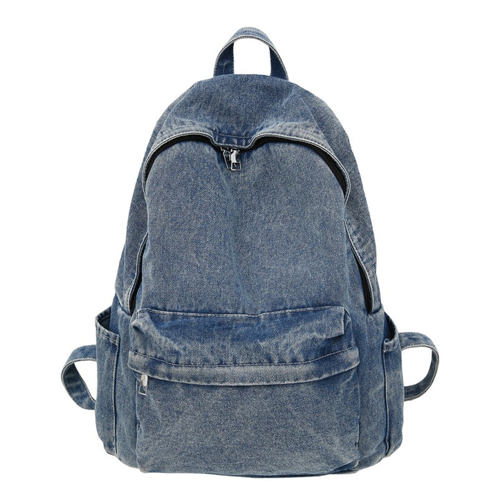 Klassisk Denim Skole Ryggsekk