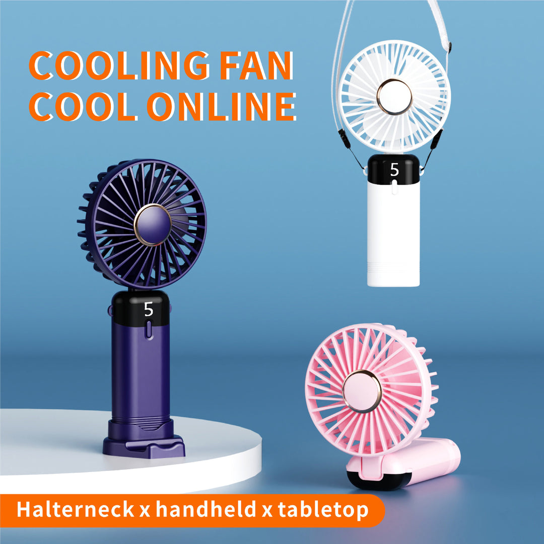 Unisex nan oppladbar bærbar håndholdt og skrivebordsfan med LED batteriindikator Skanto