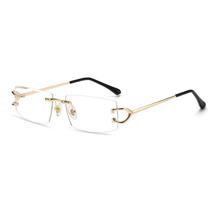 Dame Elegant Minimalistisk Solbrille med unike Metalldetaljer Skanto