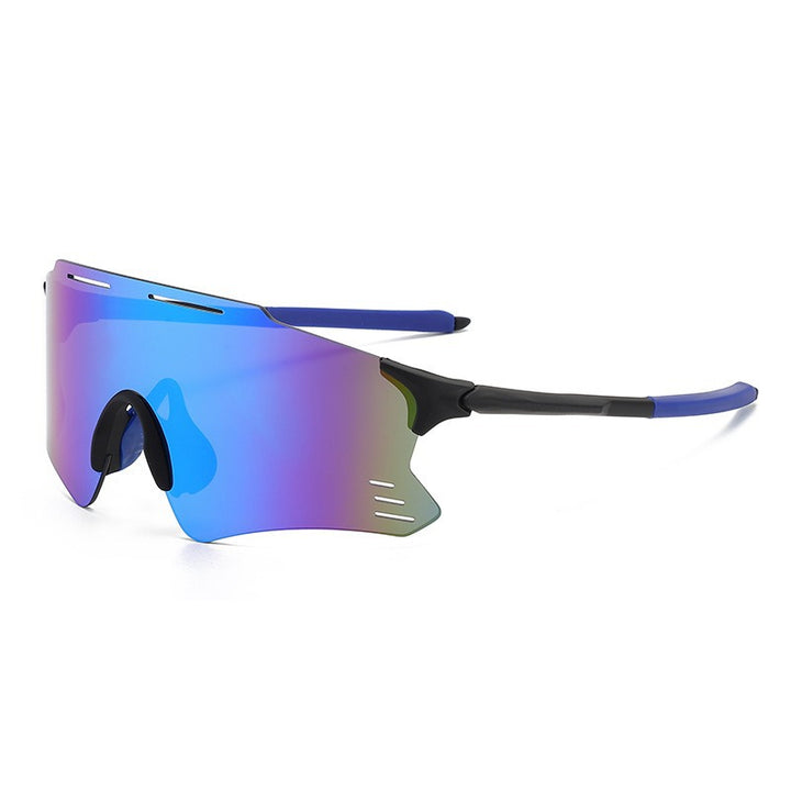 Unisex nan sporty solbriller med ett-stykke visir polarisert glass rutsfritt nesestøtte Skanto