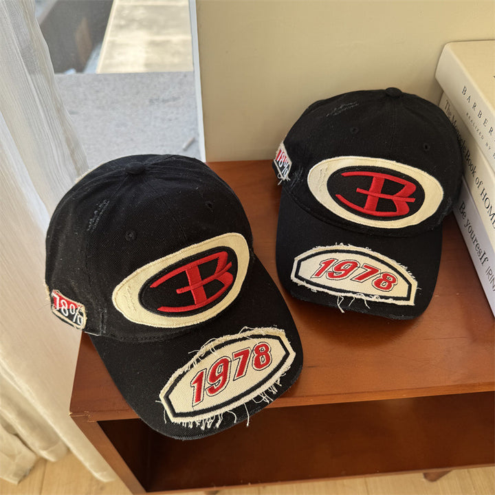 Herre Slitt Vintage Grafisk Baseball Cap Skanto