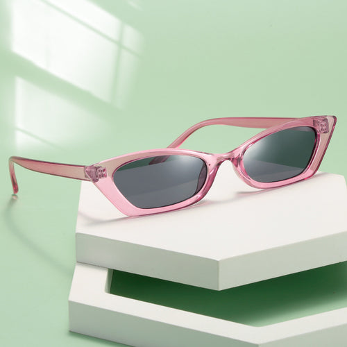 Damer moteriktig Cat-Eye solbrille med transparent ramme Skanto
