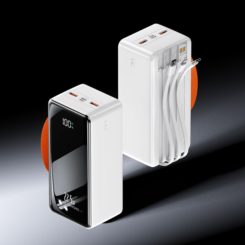 Bærbar Powerbank med integrerte ladekabler og digital skjermvisning Skanto