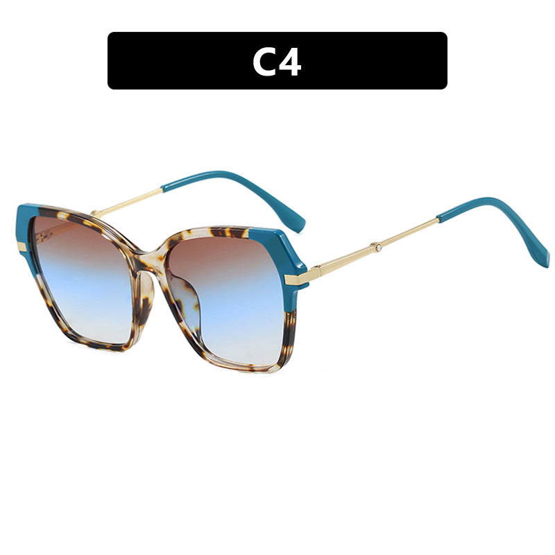 Dame kvadratisk solbrille med elegant metallramme og beskyttende UV-filter Skanto