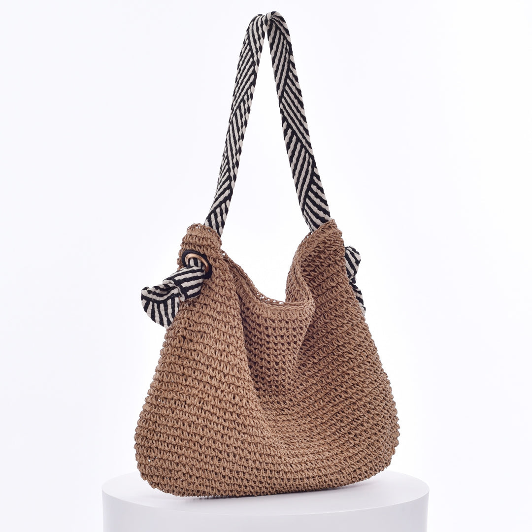 Håndlaget tote bag med moderne stripemønster Skanto