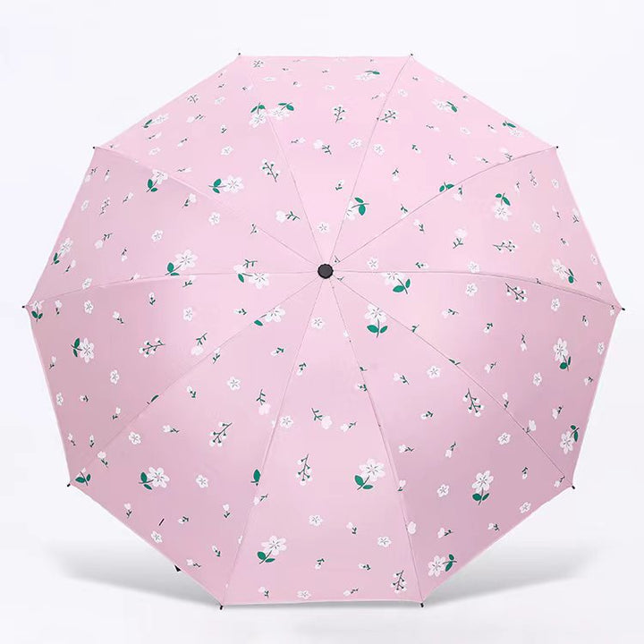 Dame paraply med blomsterdesign Skanto