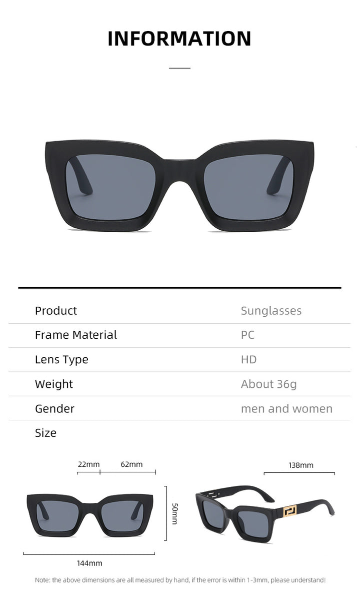 Dame kvadratisk solbrille med luksuriøs design Skanto
