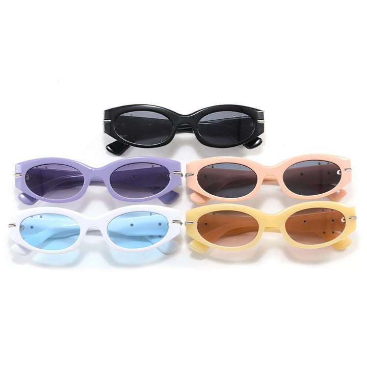 Dame elegant Cat-Eye solbriller med moteriktige aksenter Skanto