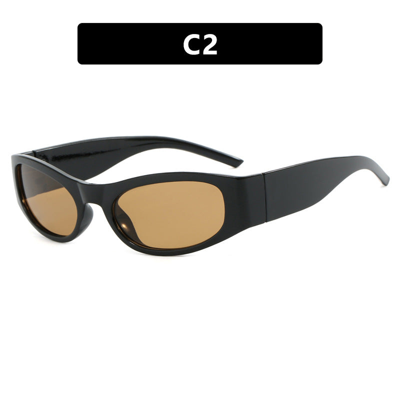 Dame sporty solbriller med bred ramme og UV-beskyttelse Skanto