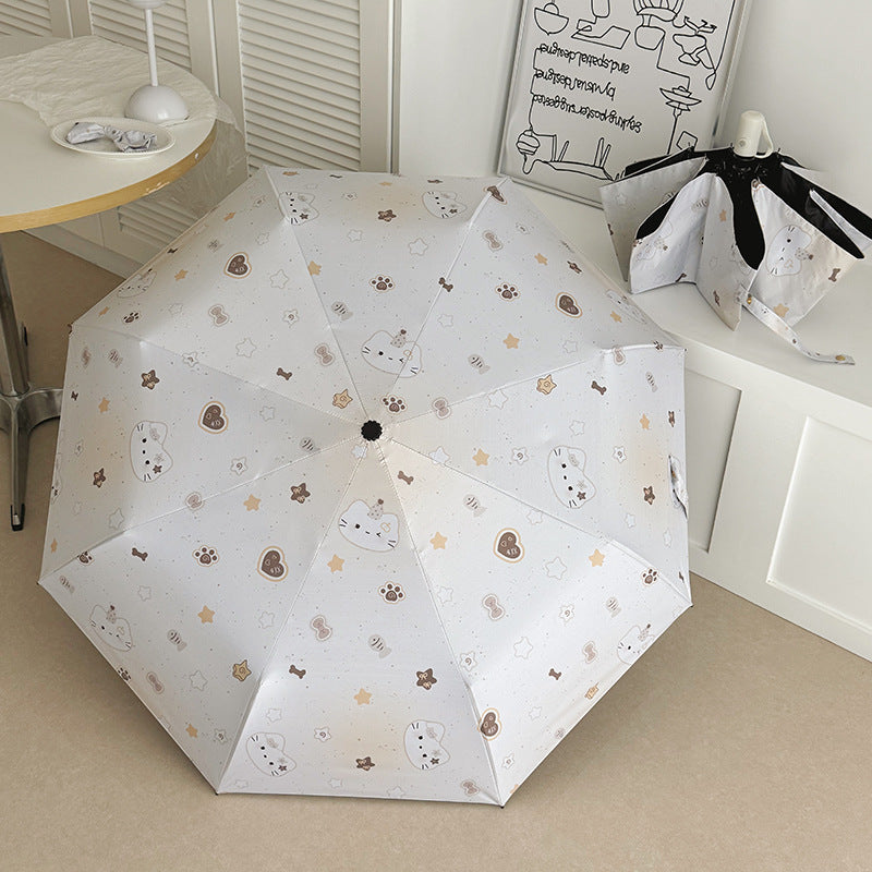 Dame Sammenleggbar paraply med sjarmerende dyrel design Skanto