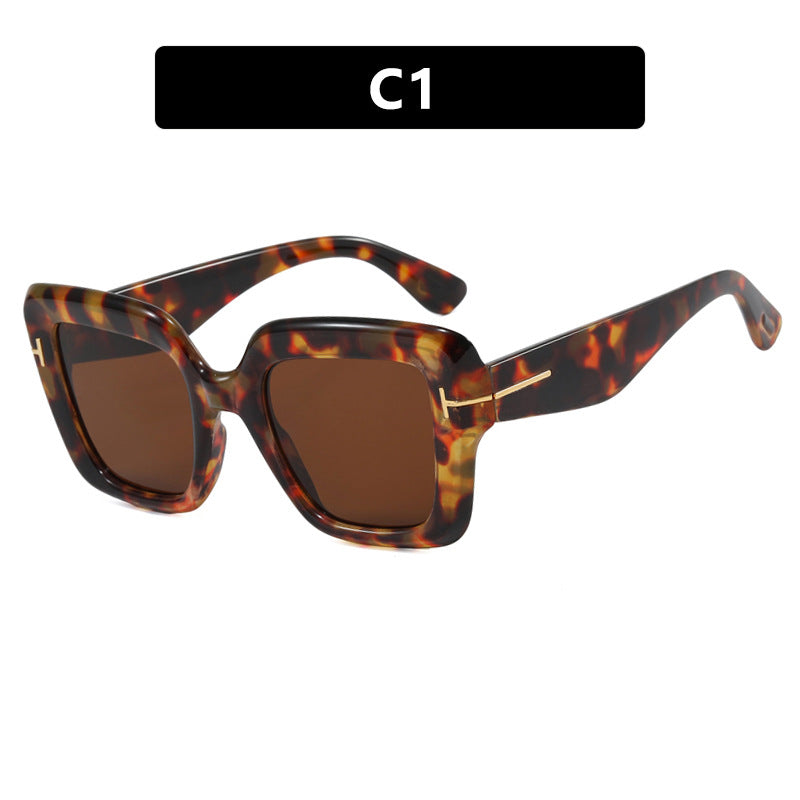 Dame firkantet solbrille med komfortabel plastramme og UV-beskyttelse Skanto