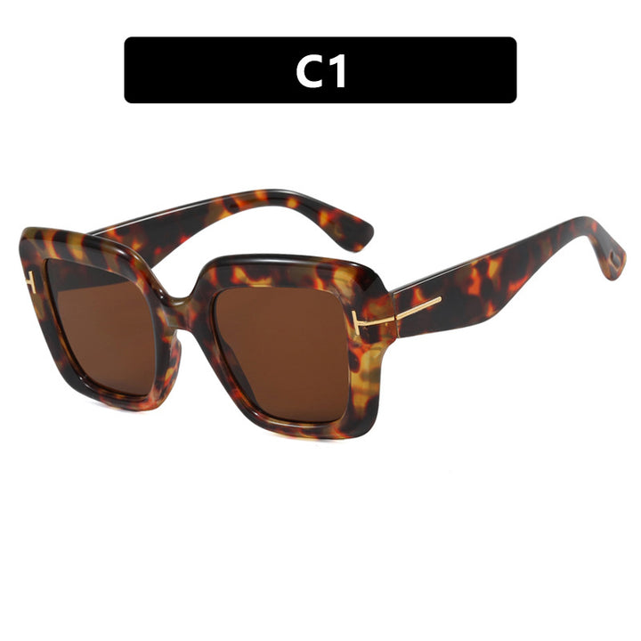 Dame firkantet solbrille med komfortabel plastramme og UV-beskyttelse Skanto