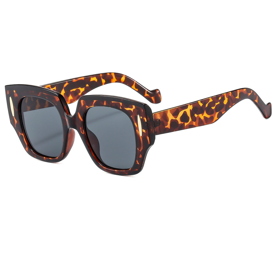Dame Geometrisk Oversized Solbrille med luksuriøs aksent Skanto