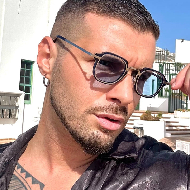 Dame firkantet solbrille med unikt design og UV-beskyttelse Skanto