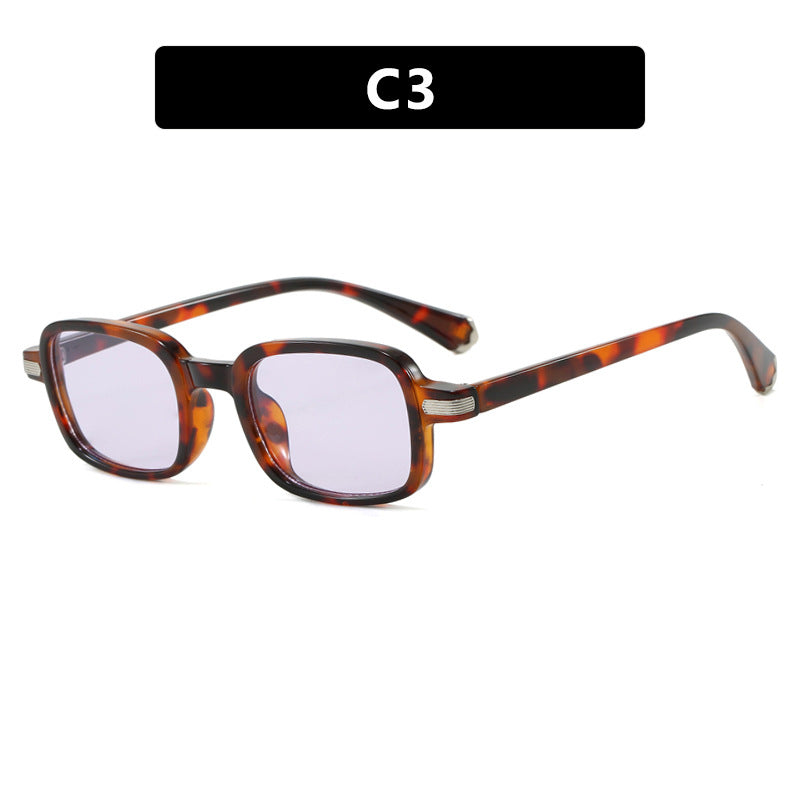 Dame moteriktig kvadratisk solbrille i trendy skilpadde-design Skanto