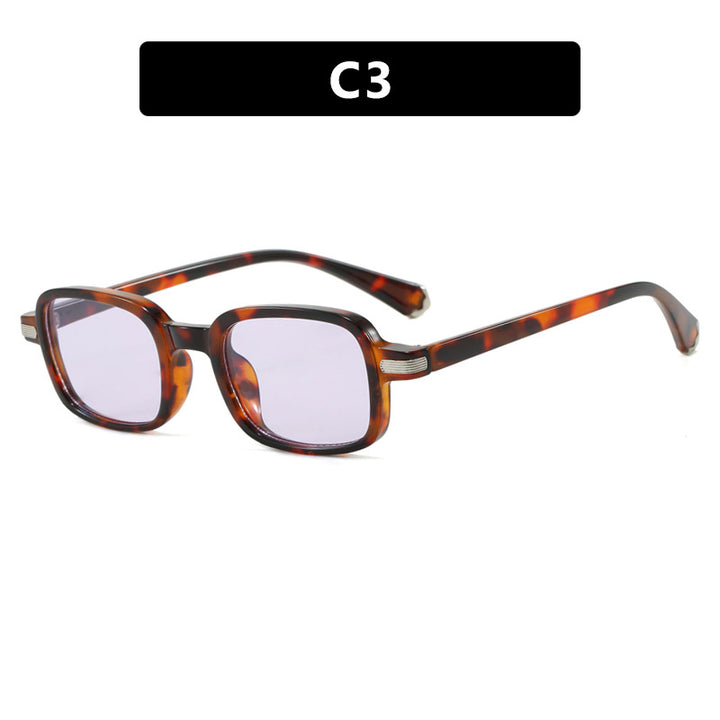 Dame moteriktig kvadratisk solbrille i trendy skilpadde-design Skanto
