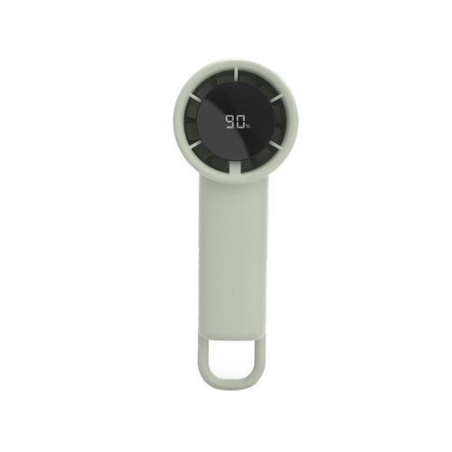 Unisex nan tragbar Mini-håndvifte med digitalt batteriindikator, stille DC-motor og opphengsløkke Skanto