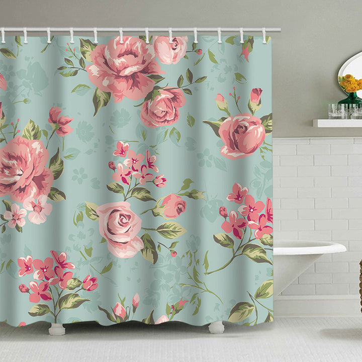 Blomstertrykk dusjkappe Skanto