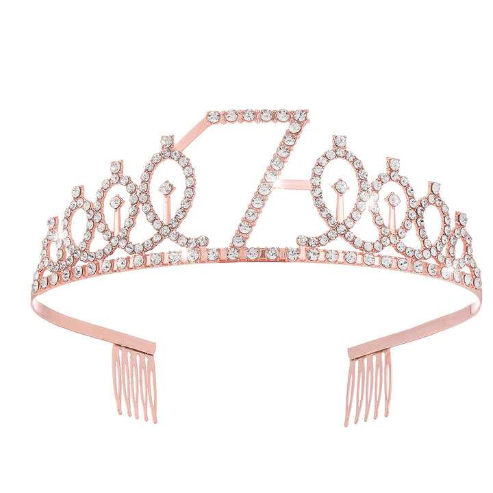Damer krystall dekorert tiara med elegant design Skanto