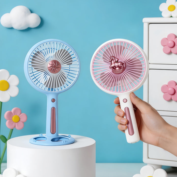 Dame Bærbar Mini-Ventilator med kreativt Dyredesign Skanto