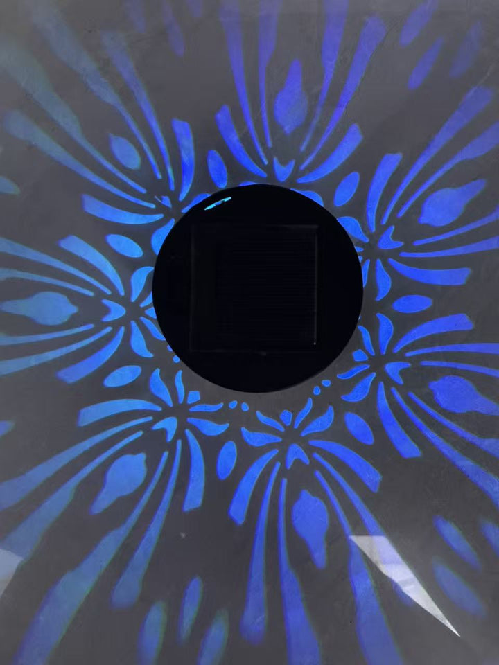 Solær Projektor Hage Lys Med Dekorativ Blomster Mønster Og Skumrings-til-Dawn Sensor Skanto