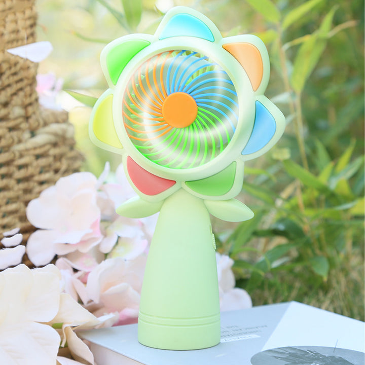 Unisex Bærbar Mini-Håndvifte i Blomsterdesign Skanto