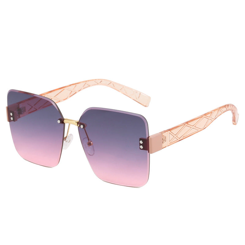 Damer oversized kvadratisk solbrille med moderne dekor Skanto