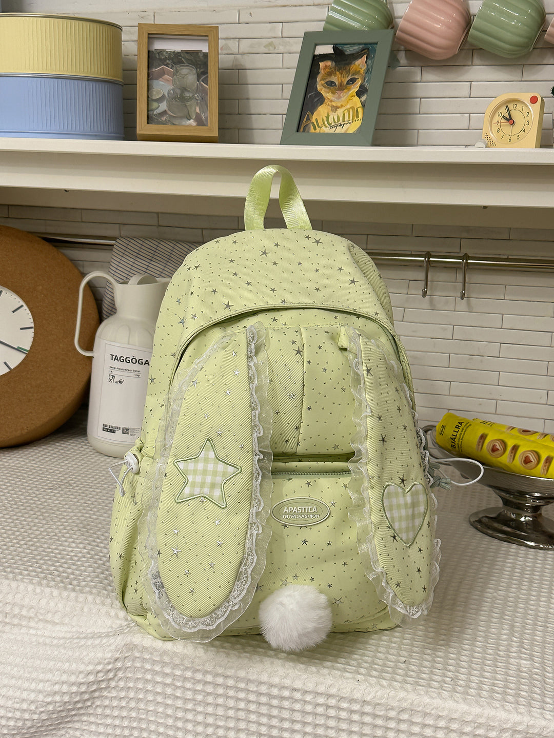 Søt Kanin Øre Skole Ryggsekk