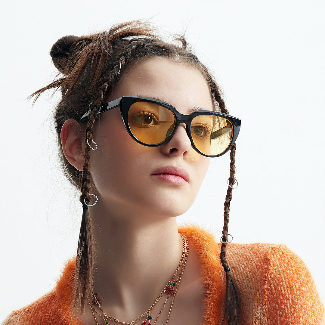 Damer trendy Cat-Eye solbriller med komfortabel passform Skanto