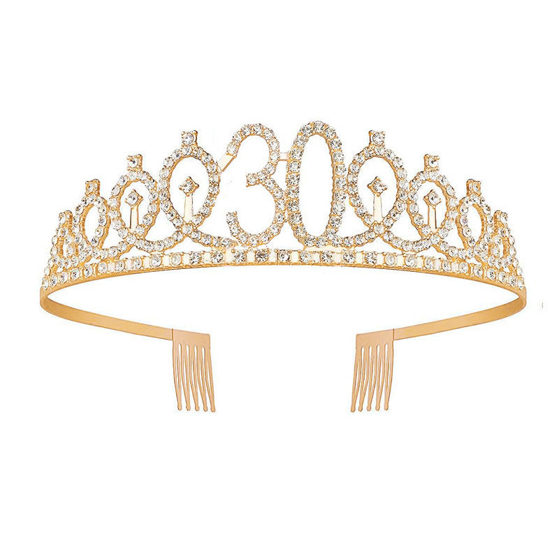 Damer krystall dekorert tiara med elegant design Skanto