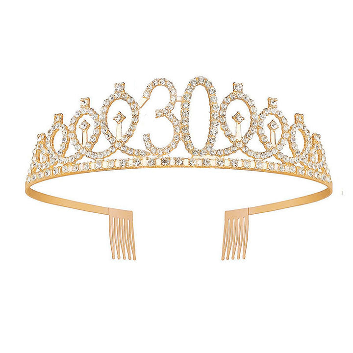 Damer krystall dekorert tiara med elegant design Skanto