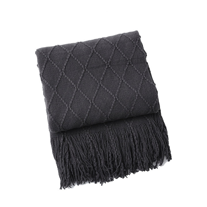 Damer Elegant og stilfullt bo- og kose-teppe med franser Skanto