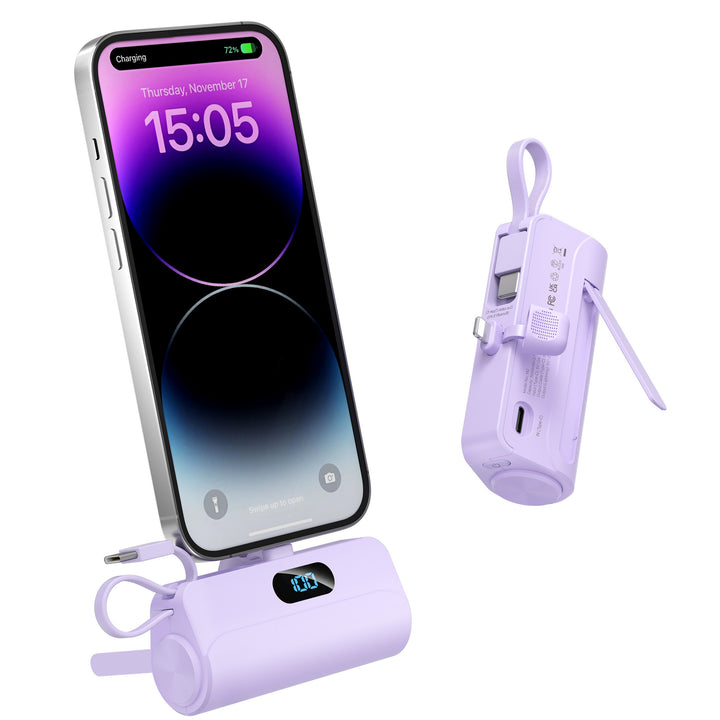 Kompakt Powerbank med Innebygd LED-lys Skanto