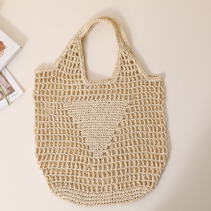 Grov hekletotebag med store håndtak Skanto