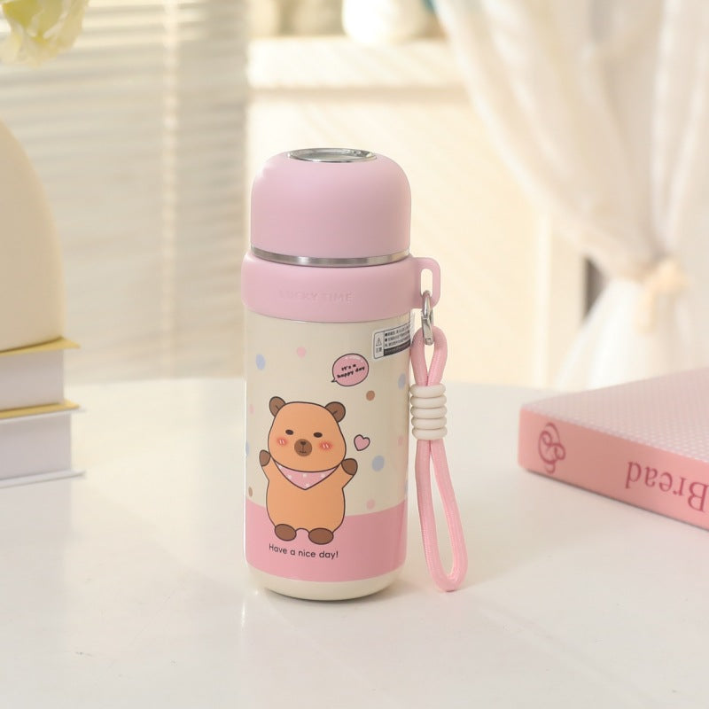 Insulated stainless steel water bottle with animal-friendly design Skanto