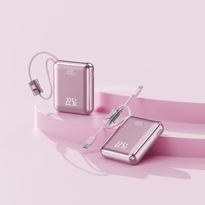 bærbar hurtiglading powerbank med digitalt display Skanto