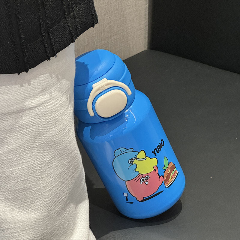 Dame rustfritt stål drikkeflaske med morsomt tegneserie-design Skanto