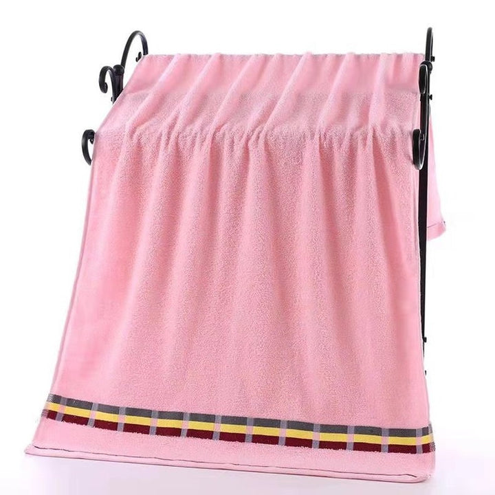 Dame Frotte Håndkle med elegant stripebård Skanto