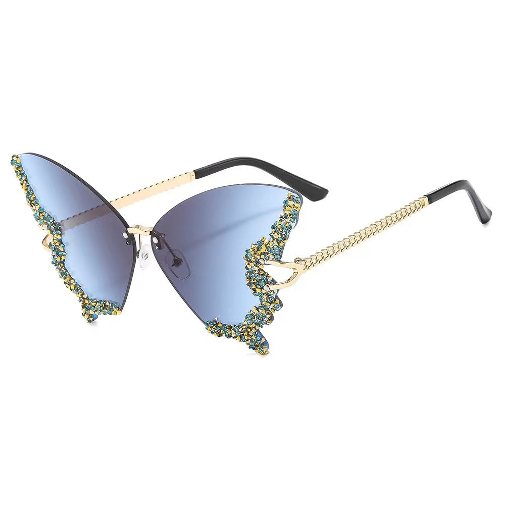 Dame ekstravagant Flügel-solbrille Skanto