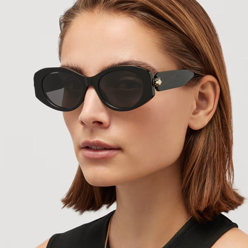 Dame ekstravagant solbrille i unikt skilpadde mønster Skanto