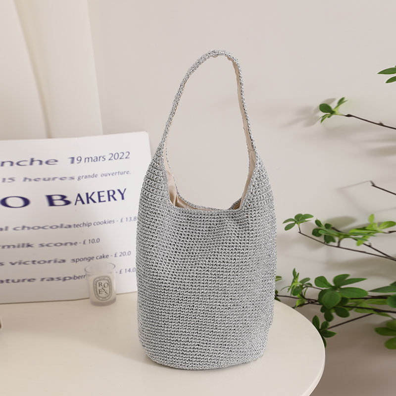 Håndlaget makramee handlenett Skanto