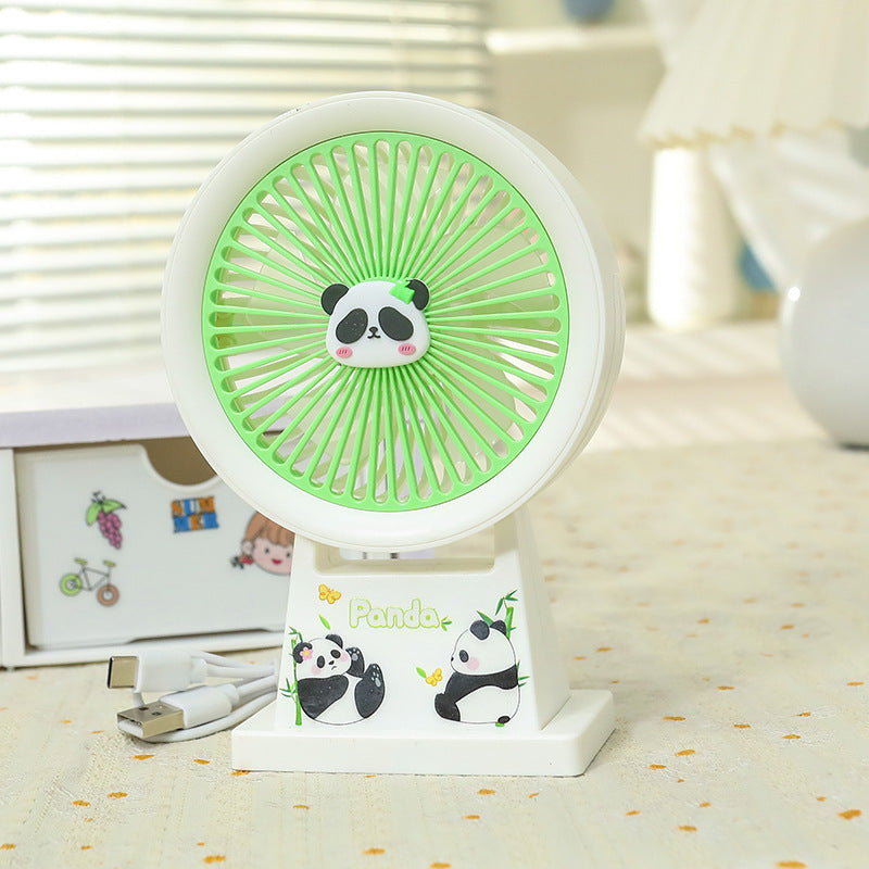 Dame Bærbar Minivifte med søtt Panda-design Skanto