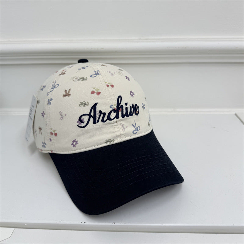 Dame Floral-Brodert Baseball Cap Skanto