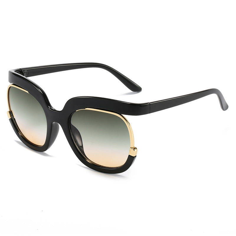 Dame Overdimensjonert Solbrille med elegant Skildpadde-design Skanto
