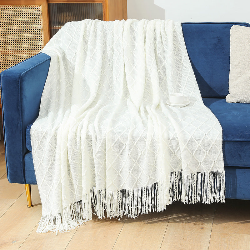 Damer cozy strikket teppe Skanto