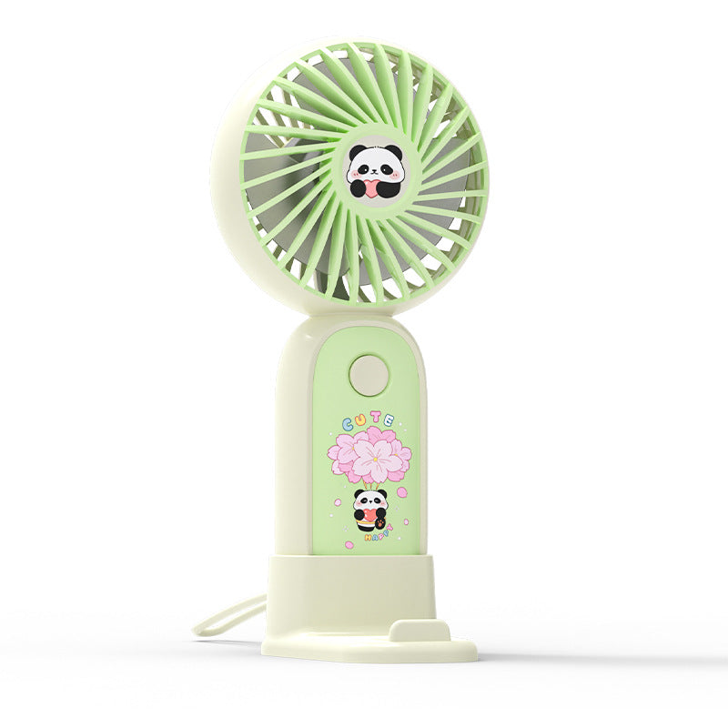 Damehåndventilator med søtt panda-design Skanto