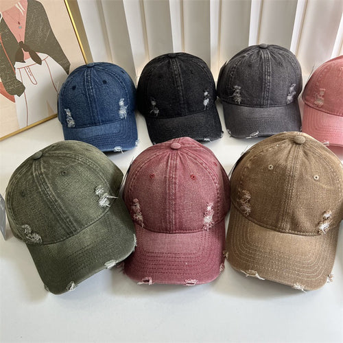 Kvinne Slitt Denim Baseball Cap Skanto 1784083631