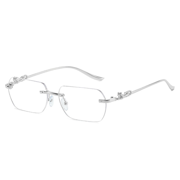 Damer elegant halvmellomrammebrille med dekorative detaljer Skanto